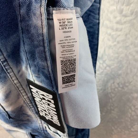 (NWOT) Reclaimed Vintage Skinny Jeans - Picture 6 of 7